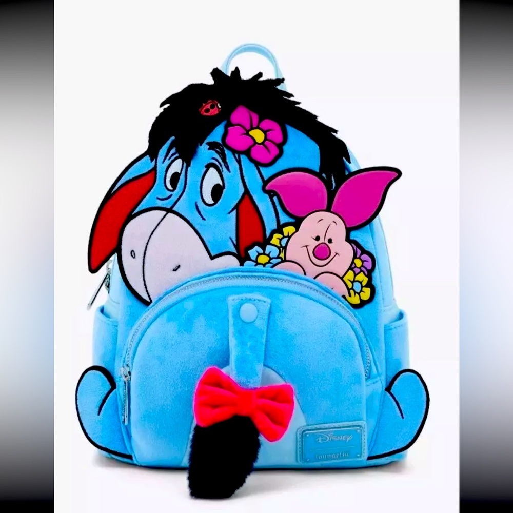 Loungefly Disney Winnie the Pooh Eeyore Mini Backpack & Piglet Faux Fur …